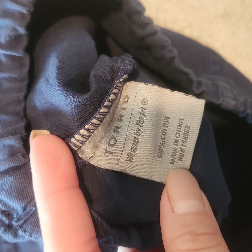NWOT Torrid Sz 4 Navy Lightweight Shacket (Shirt Jacket) Layering Piece - Picture 9 of 10